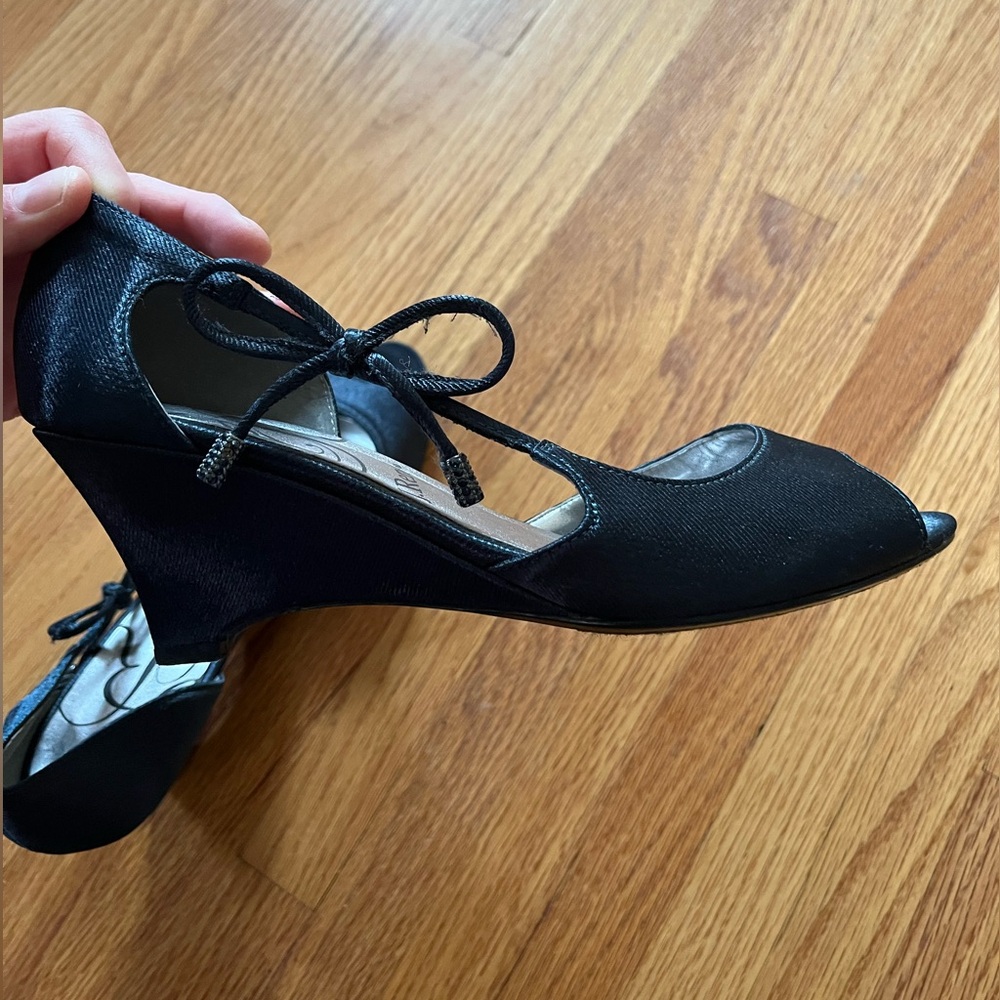 Elegant Dark Navy Women's Wedge Shoes